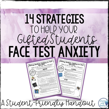 Preview of 14 Strategies to Help Your Gifted Student Face Test Anxiety