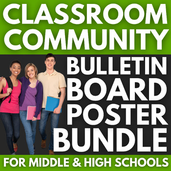 Preview of 170 Classroom Community Posters BUNDLE | Middle & High School Bulletin Boards