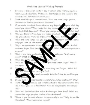 Preview of 140 Daily Gratitude Journal Writing Prompts