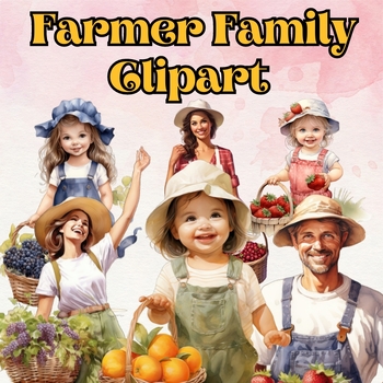 Preview of 140 Farmer Family Clipart