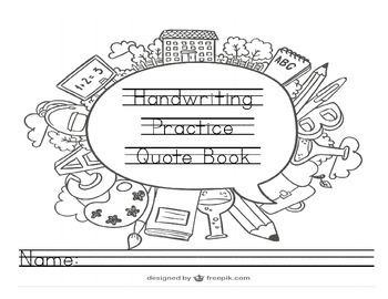 Preview of 140 Tracing Handwriting Practice Copywork Quote Book Encourages Growth Mindset