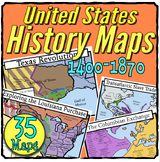 US Historical Maps: Students color: 1400-1870: History Maps