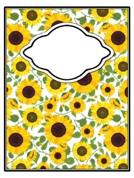 Preview of 1400+ Spring Fall Flowers Sunflowers Classroom Décor Pack Bundle #81