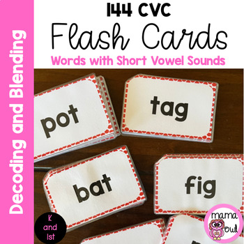 Preview of 144 CVC Flash Cards | Blending, Decoding, and Phonics Practice for Early Readers