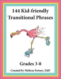 Transitional Phrases Grades 3 - 8