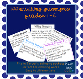 144 Writing Prompts for Grades 1-6 (for Adhesive Pocket La