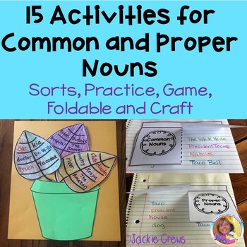 Preview of 15 Activities for Common and Proper Nouns Sorts & Practice