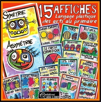 Preview of Affiches illustrant le langage plastique des arts, en français (15 affiches)