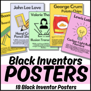 Preview of Black History Month Inventors Posters - Set of 18