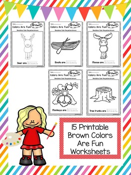 15 brown colors are fun printable worksheets preschool