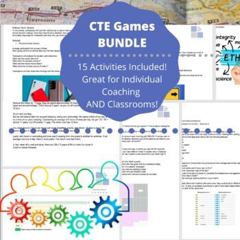Preview of 15 Career AND Business GAMES | BUNDLE | Leadership | Coaching & Class Activities