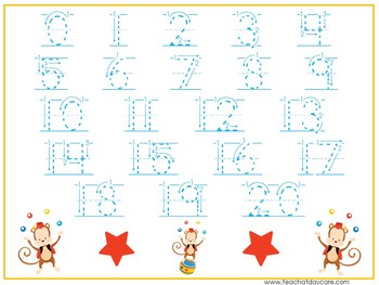 15 circus themed alphabet numbers and shapes tracing