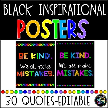 Preview of Classroom Quotes | Classroom Quote Posters | Classroom Posters | Black Posters