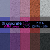 15 Concrete Texture Digital Papers Backgrounds Scrapbooking