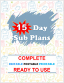 Emergency Sub Plans Middle/ High School English - 15 Days!