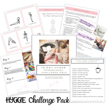 Preview of 15 Day Hygge Homeschool Challenge (FREEBIE)