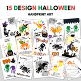 15 Design BUNDLE Handprint Footprint Art,Happy Halloween, 