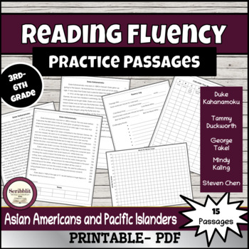 Preview of 3rd-6th Grade Differentiated Reading Fluency Passages: Asian & Pacific Islanders