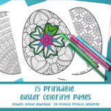 15 Easter Egg Mandala Coloring Pages for Early Finishers a
