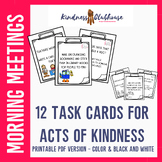 15 Easy Kindness Activities Printable Student Challenge Cards
