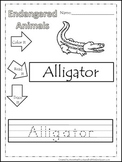 15 Endangered Animal themed printable preschool worksheets