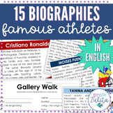 15 English Sport Athlete Biography Readings Level: Beginne