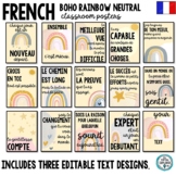 15 FRENCH Boho Rainbow Motivational posters Affiches motivantes
