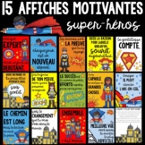 15 FRENCH Superhero Motivational posters Affiches motivant