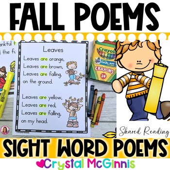 Preview of 15 Fall Sight Word Poems for Shared Reading | Fall Sight Word Activity