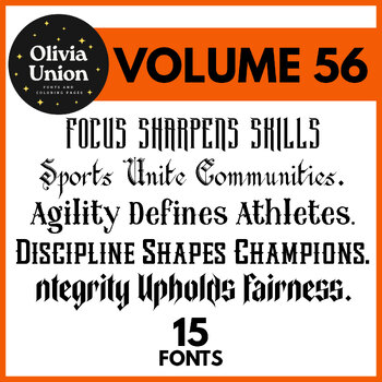 Preview of 15 Fonts Amazing, Volume 56
