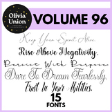 15 Fonts Amazing, Volume 96