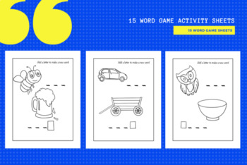 Preview of 15 Fun Letter & Word Game
