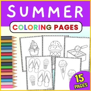 15 Fun Summer Coloring Sheets | Coloring Pages | beach, sea, sands...