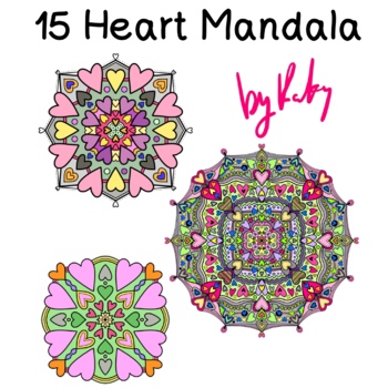 Preview of 15 Heart Mandala