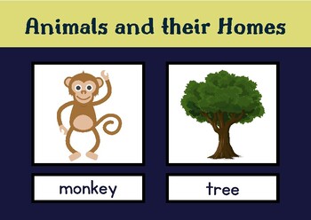 Preview of 15 Illustrative Animals and Their Homes Flashcards for Preschool, Kindergarten,