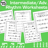 Intermediate-Advanced Rhythm Worksheets - 8ths, 16ths, Sim