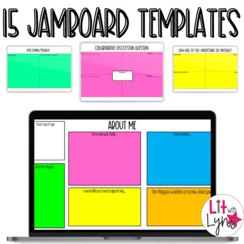 Preview of 15 Jamboard Templates for ELA,  Reading, & Writing - Digital & Printable