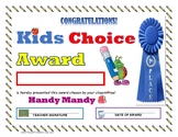 15 KIDS CHOICE AWARDS! + NOMINATION FORM!  Pre-K thru Prim