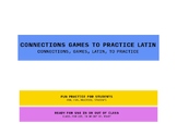 15 Latin 4 x 4 Principal Parts Grouping / Matching Games (
