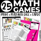 25 Math Games Using Dice and Cards