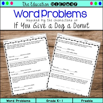 Word Problems for 1st Graders