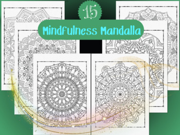 Preview of Mandala Coloring Pages: 15 Mandalas Adult Coloring Book