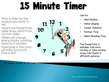 15 Timer by Take-Out | TPT