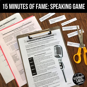 Preview of Public Speaking Activity: "15 Minutes of Fame" Real World Speeches (with Google)