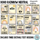 15 Motivational posters Boho Rainbow theme