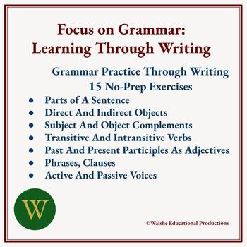 Preview of 15 Focus On Grammar Writing Lessons