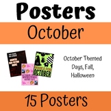 15 October Themed Display Posters - Fall, Halloween, and T