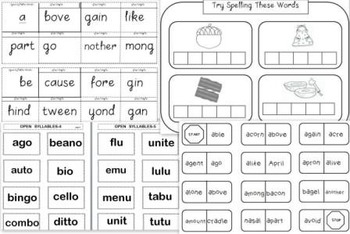 15 Open [Vowel] Syllable Activities & Games by Reading on Strawberry Lane