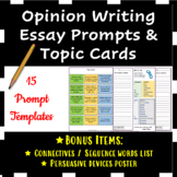 15 Opinion Essay Prompts & Topic Cards
