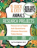 Mini Research Projects about Animals Workbook + DIGITAL
